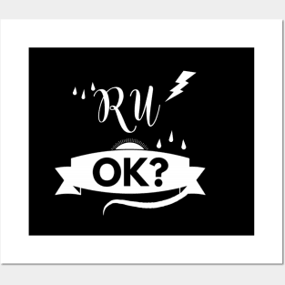 r u ok | are you ok | ru ok Posters and Art